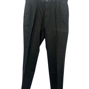 Haggar Classic Fit Cool 18 Mens Dress Pants Trousers Black 36X30 flat front